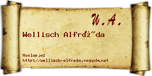 Wellisch Alfréda névjegykártya